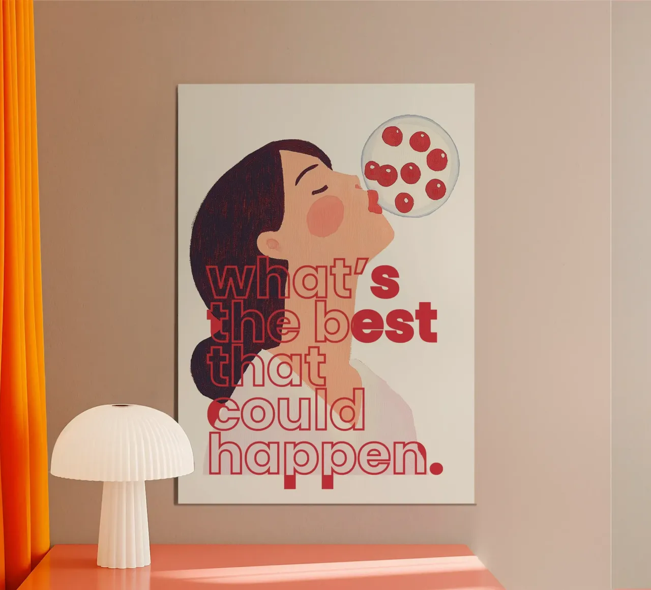 Was ist das Beste, was passieren kann? Poster mit Kunststoffrahmen von kunstbutik