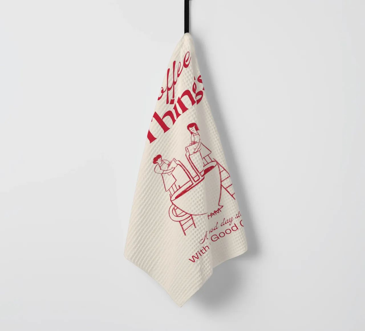 First Coffee, Then Things – Bold, Fun, and Caffeinated Print canovaccio da cucina da PrintCessStudio