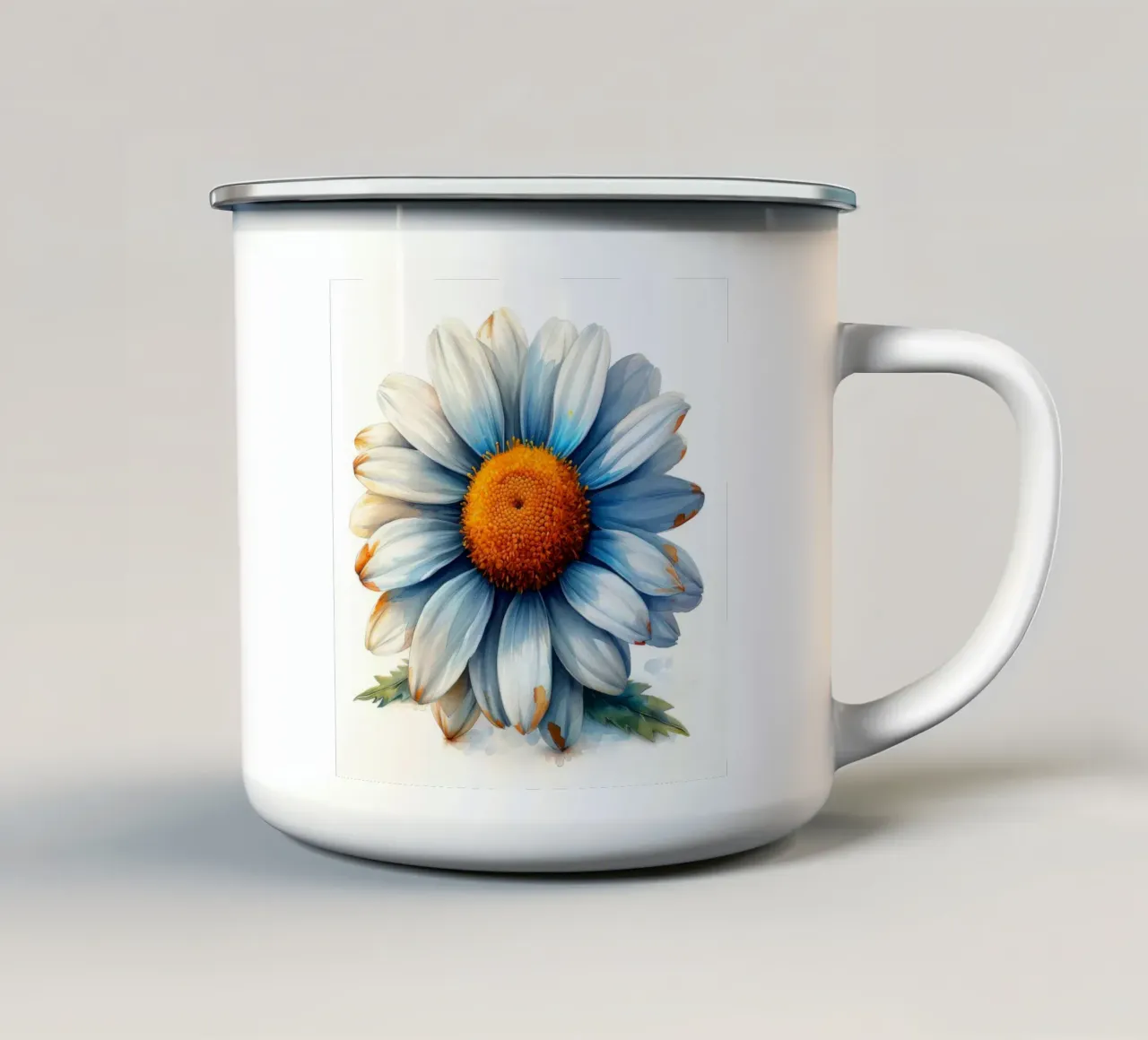 Fiore di margherita dipinto 2 tazza in smalto da Bold Blooms