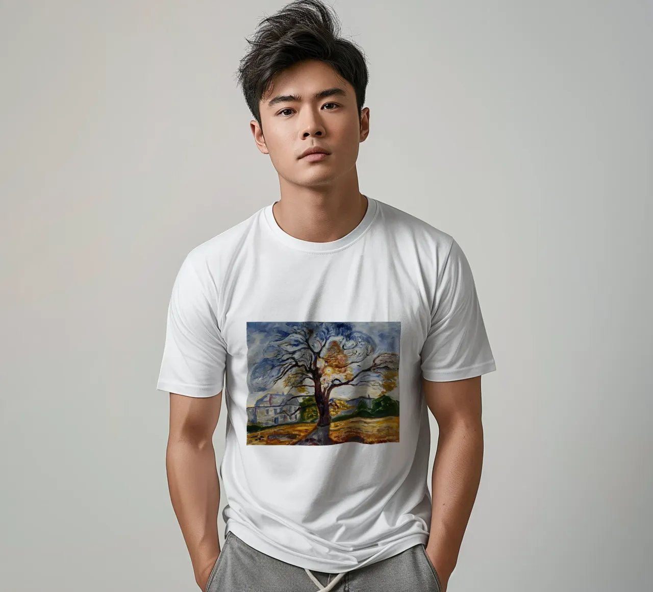 Edvard Munch - La quercia t-shirt da Timeless Artworks