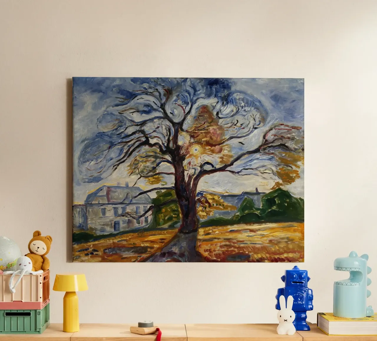 Edvard Munch - La quercia tela con Cornice a cassetta da Timeless Artworks