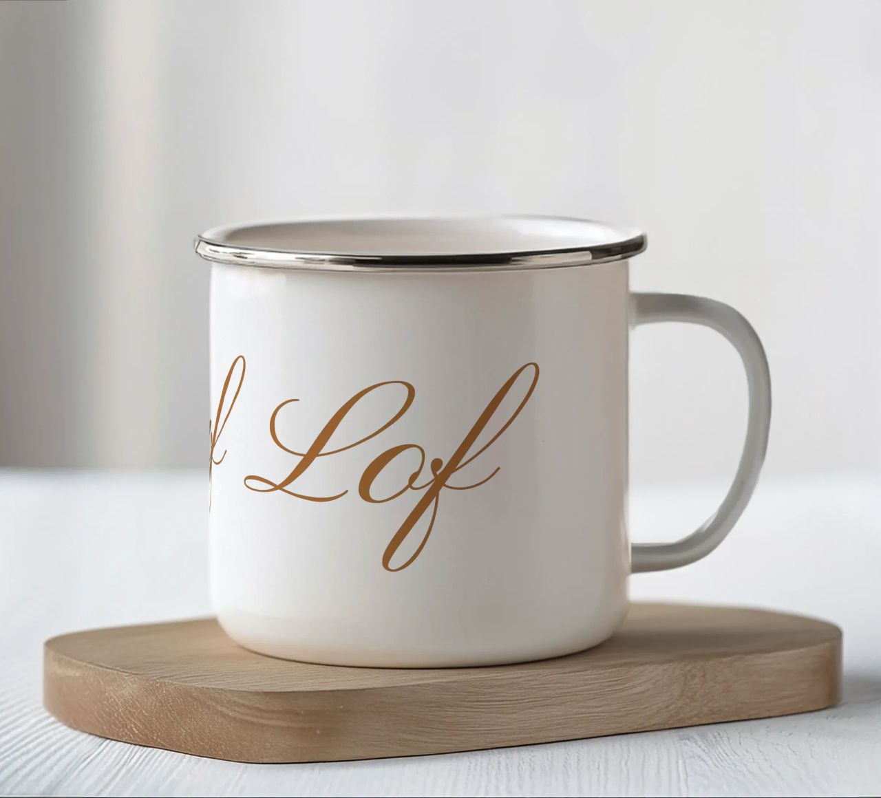 Lif Laf Lof - Orizzontale tazza in smalto da fsaf