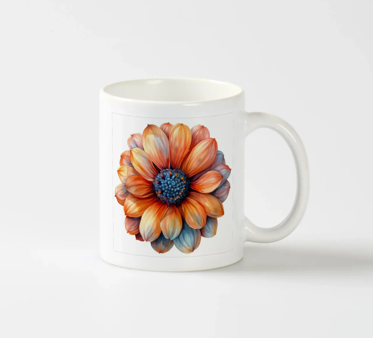 Fiore di margherita dipinto 4 tazza in ceramica da Bold Blooms