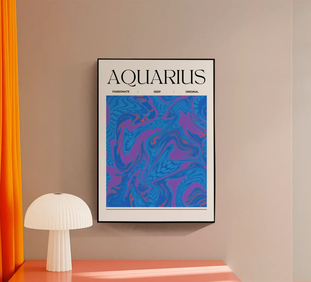 Aquarius Zodiac Print – Innovative, Eccentric & Refreshing plexiglass da PrintCessStudio