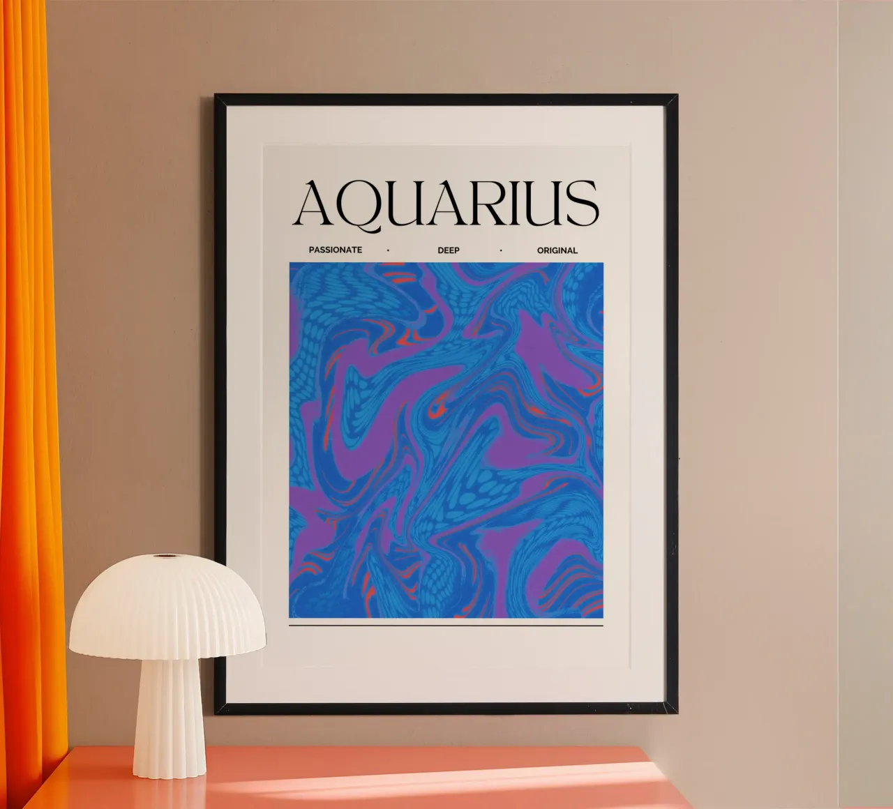 Aquarius Zodiac Print – Innovative, Eccentric & Refreshing carta hahnemühle da PrintCessStudio