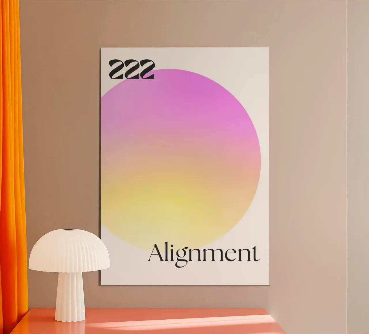 222 Alignment Print – Harmonious, Balanced & Spiritual pannello forex da PrintCessStudio