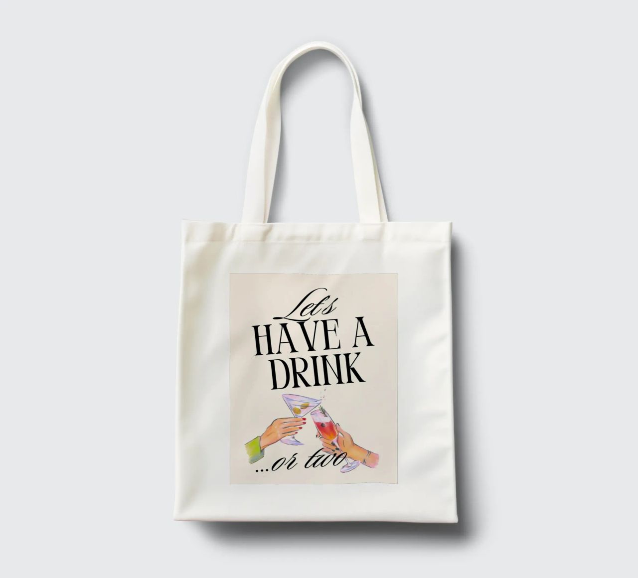 Let's Have a Drink... or Two Print – Playful, Cheerful & Fun borsa in juta da PrintCessStudio