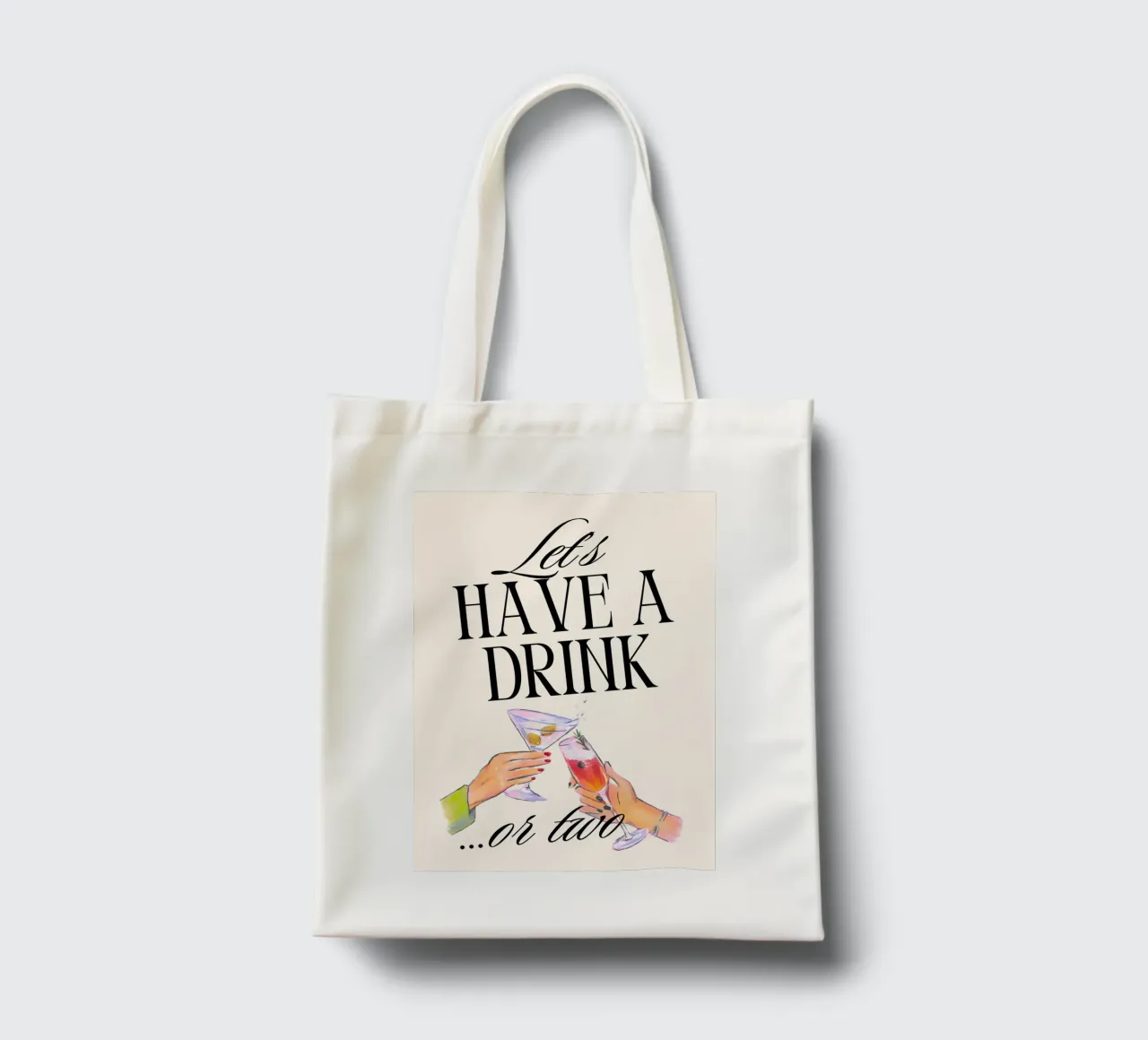 Let's Have a Drink... or Two Print – Playful, Cheerful & Fun borsa in juta da PrintCessStudio