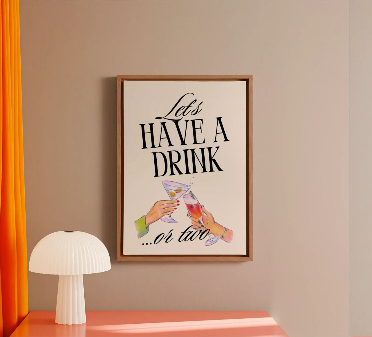Let's Have a Drink... or Two Print – Playful, Cheerful & Fun tela da PrintCessStudio