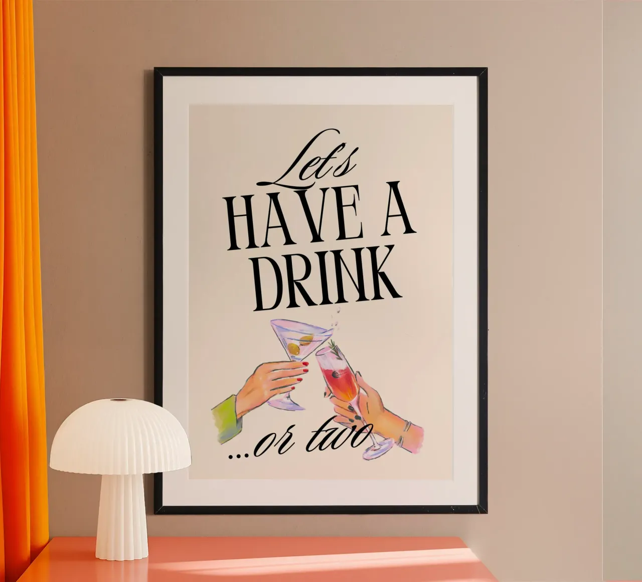 Let's Have a Drink... or Two Print – Playful, Cheerful & Fun carta hahnemühle da PrintCessStudio