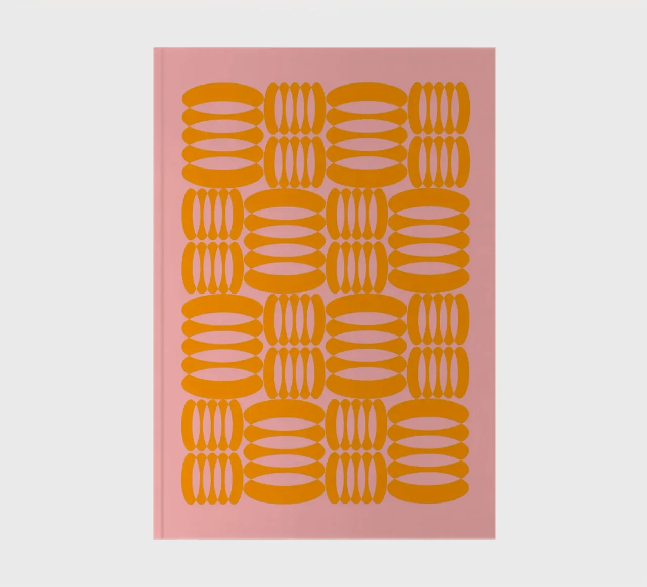 Abstract Pink & Orange Print – Vibrant, Bold, and Expressive notebook by PrintCessStudio