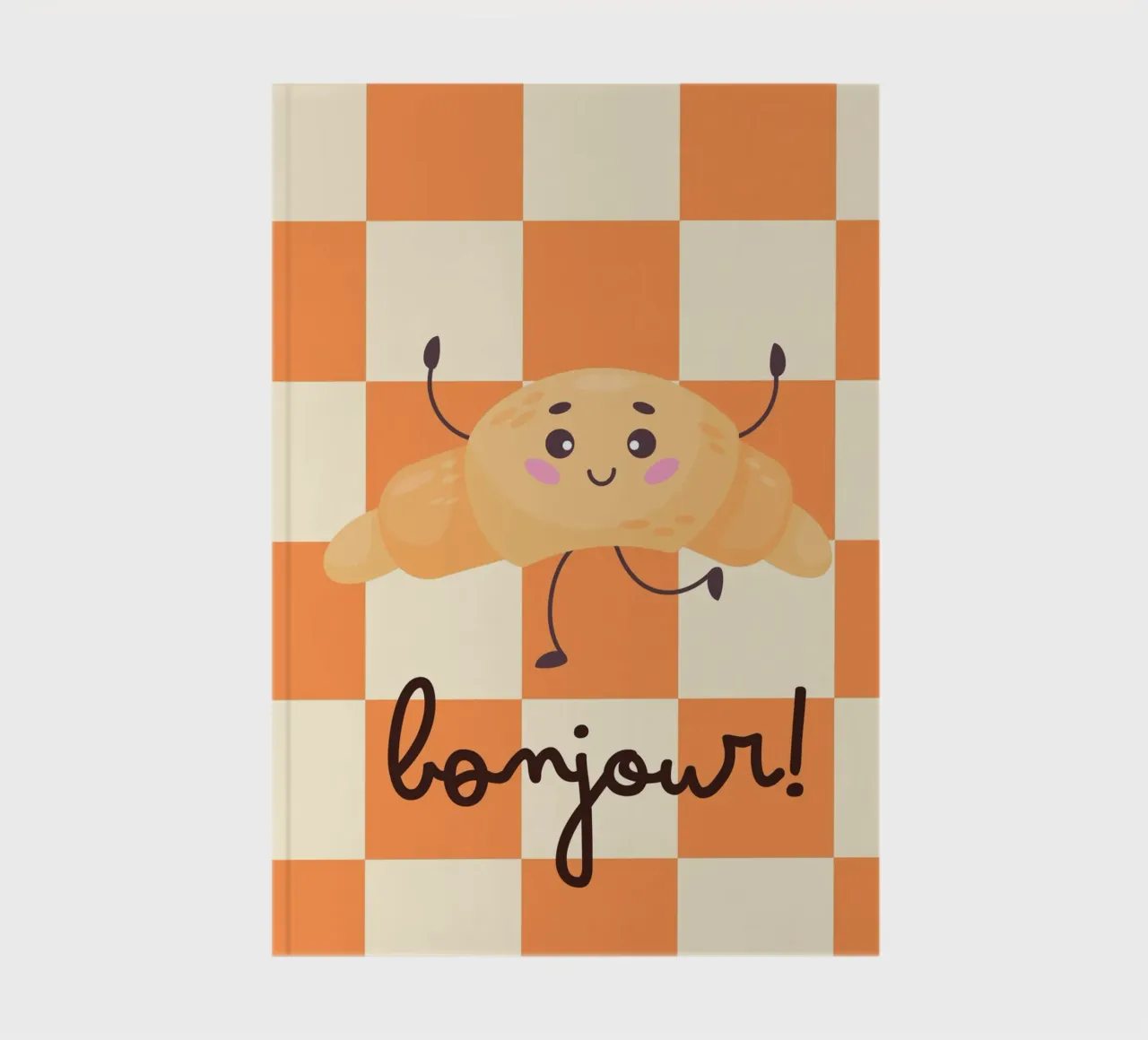 Bonjour Croissant Print – Cute, Cozy & Fun notebook by PrintCessStudio