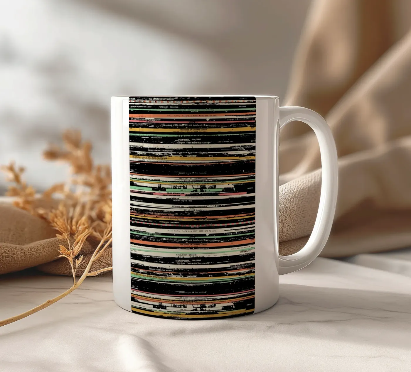 Records ceramic mug by Florent Bodart