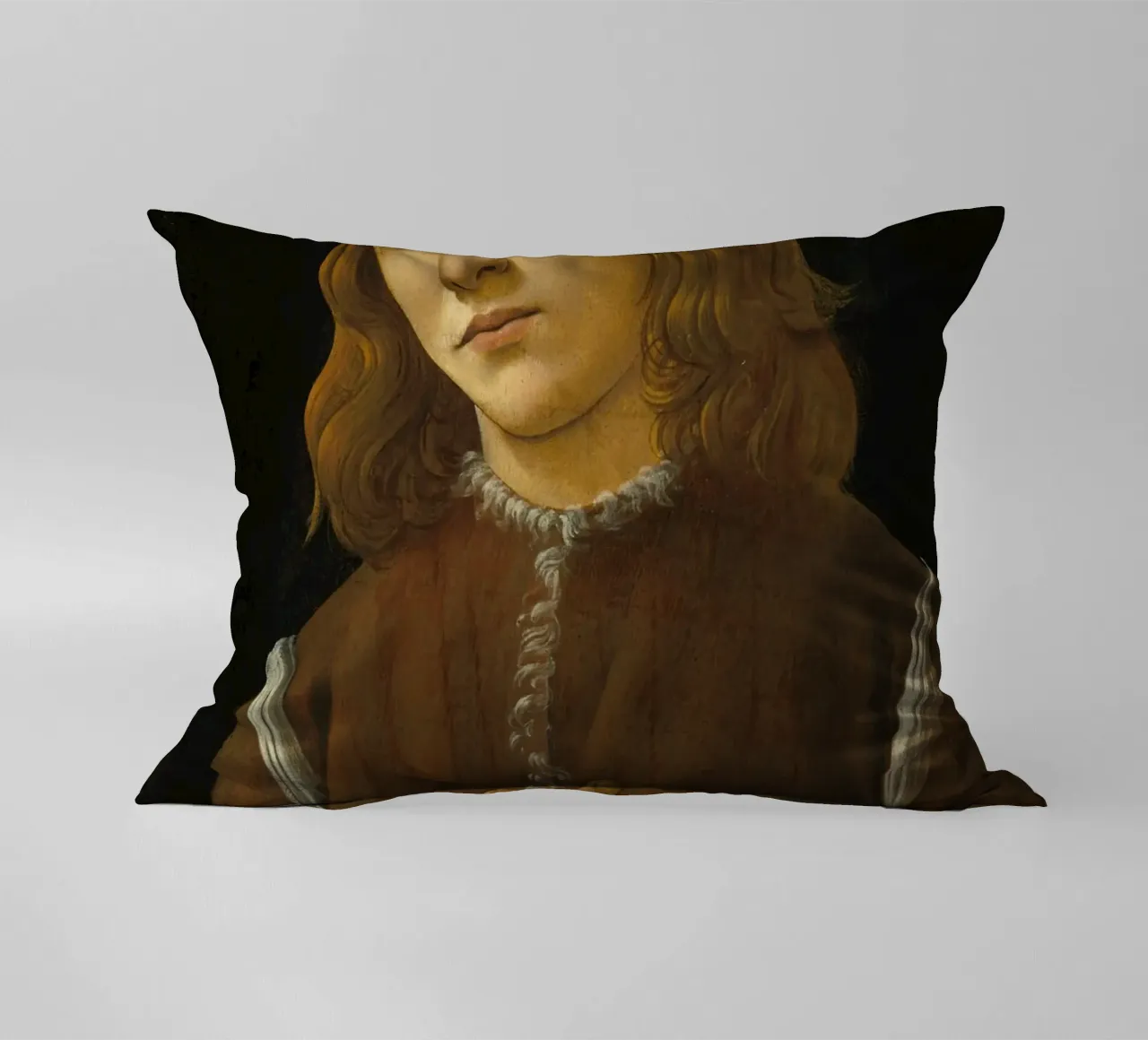 Sandro Botticelli - Ritratto di giovane uomo cuscino da Timeless Artworks