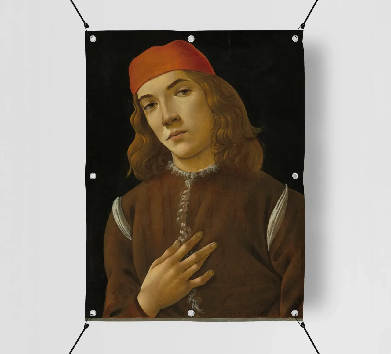 Sandro Botticelli - Ritratto di giovane uomo telo in pvc da Timeless Artworks