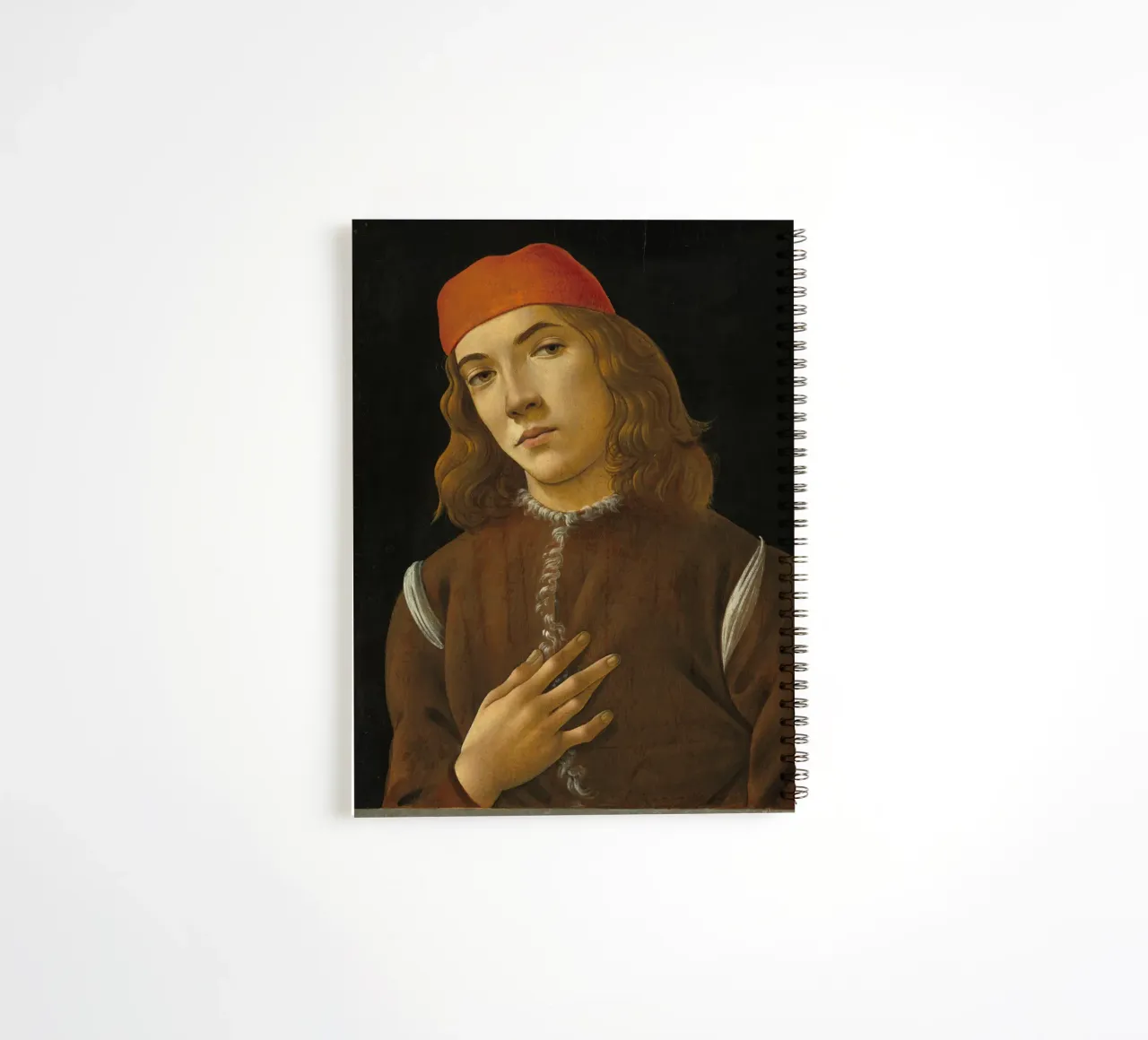 Sandro Botticelli - Portrait d'un jeune homme carnet à spirale de Timeless Artworks
