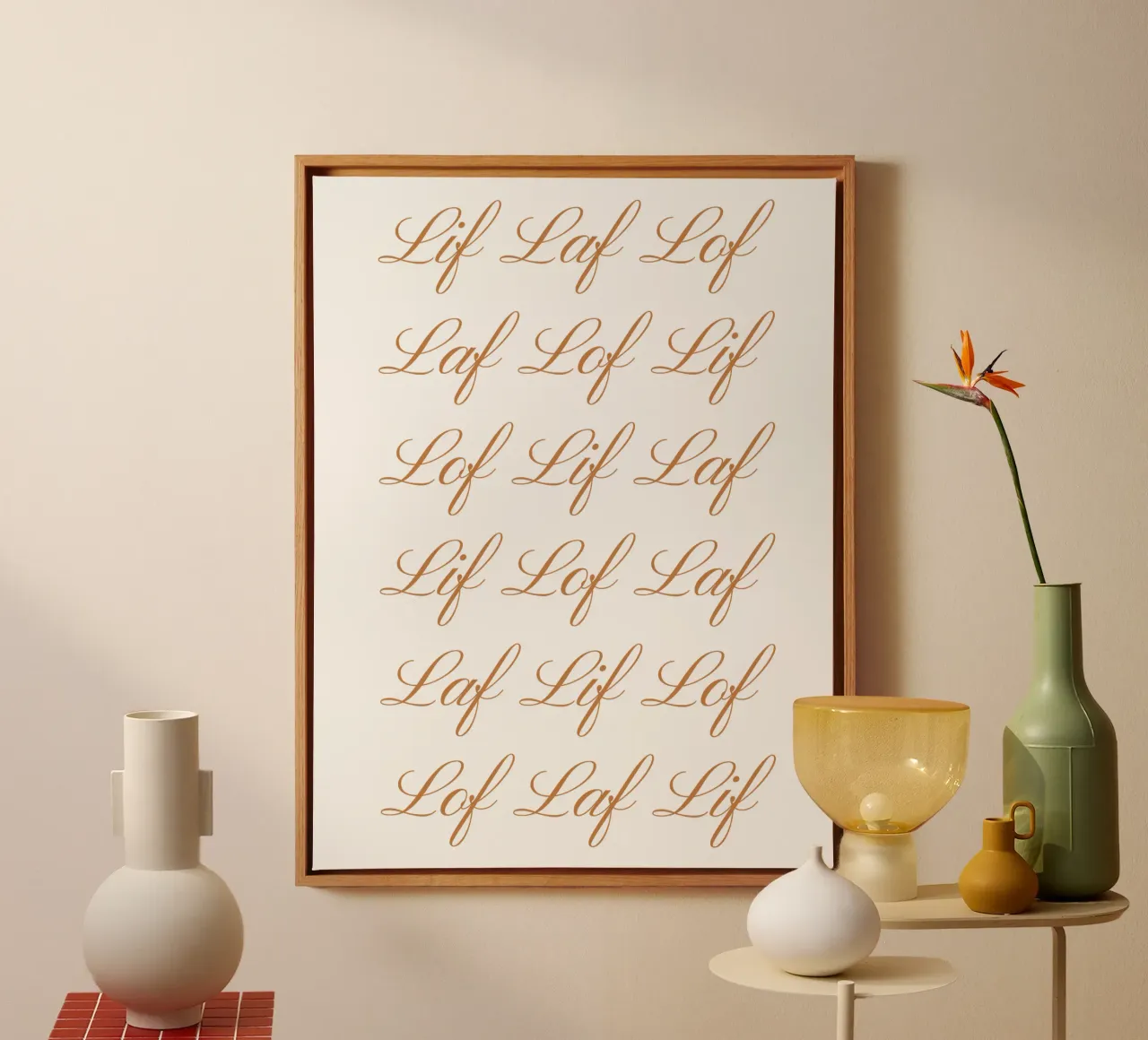 Lif Laf Lof - Completo tela con Cornice a cassetta da fsaf
