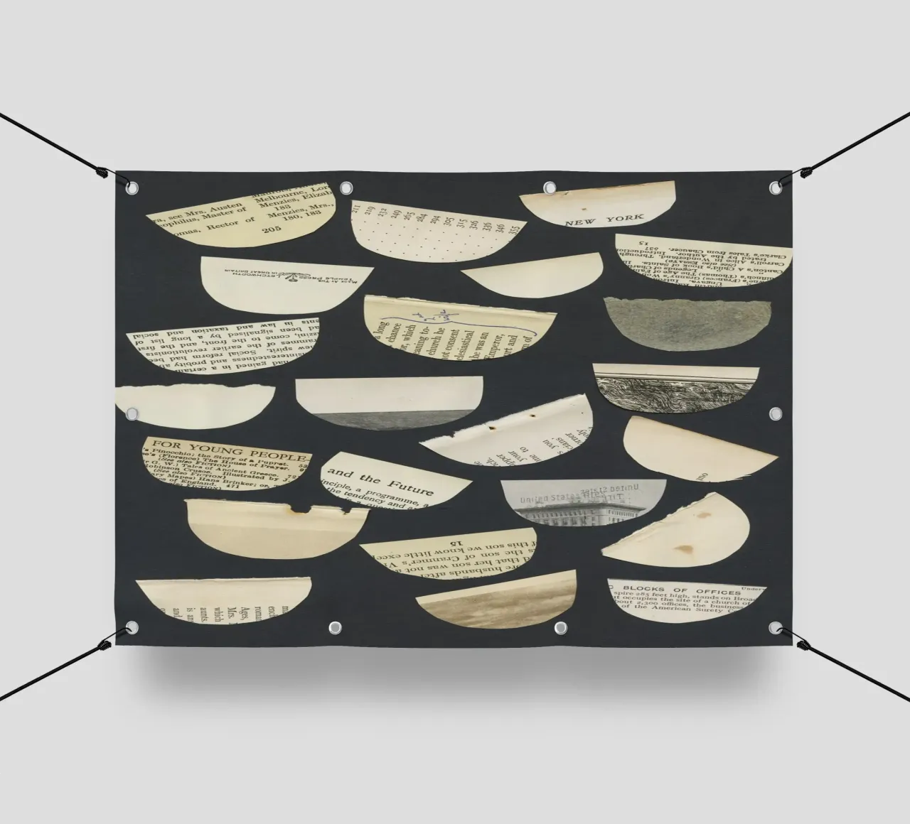 Parole libere telo in pvc da Cassia Beck Collage