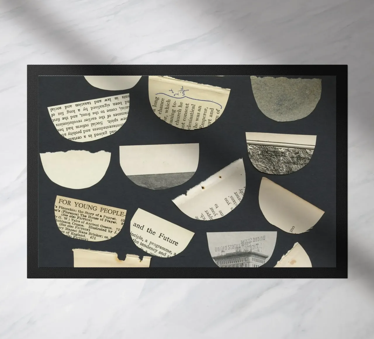 Parole libere zerbino da Cassia Beck Collage