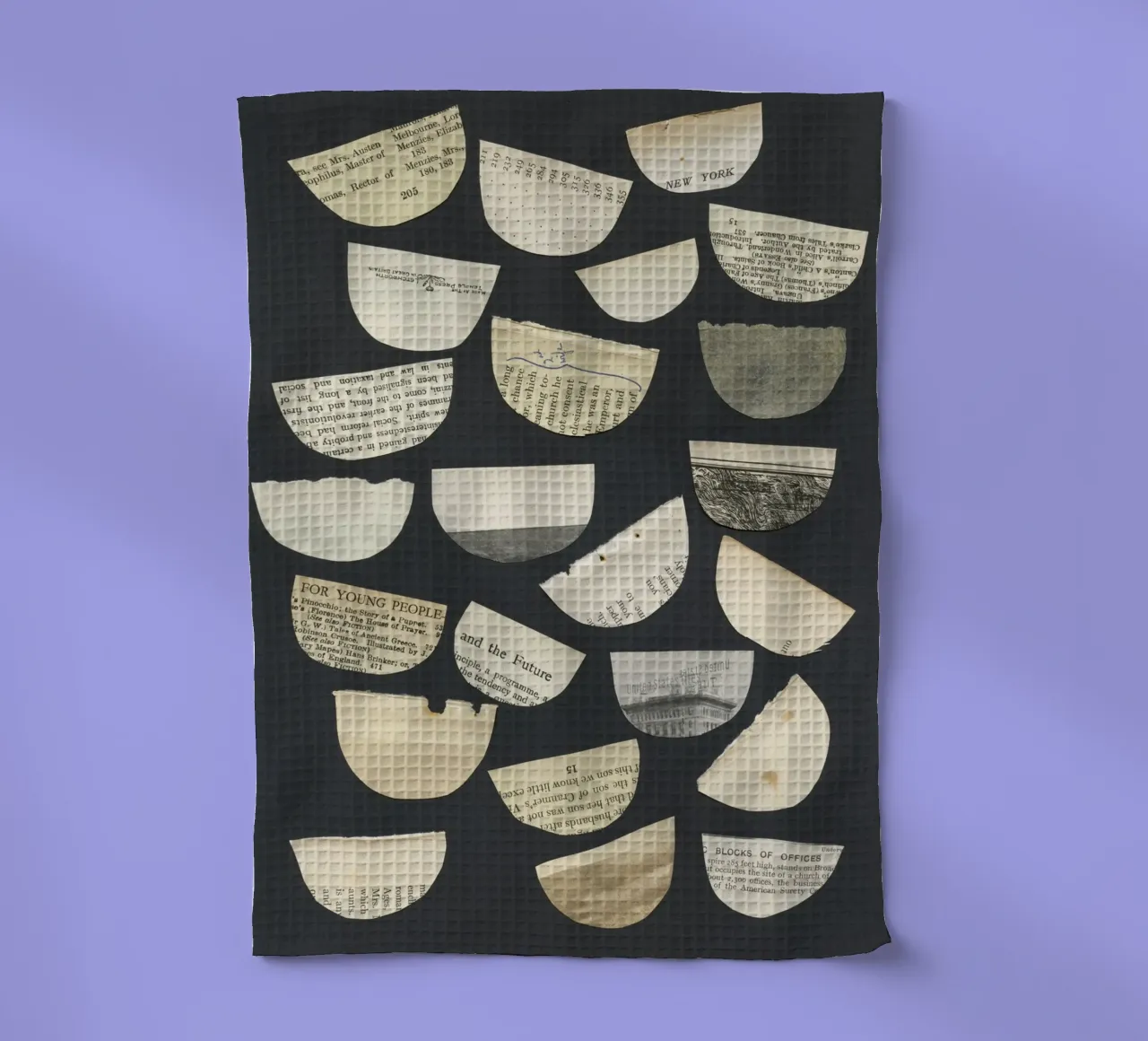 Free Words tea towel by Cassia Beck Collage