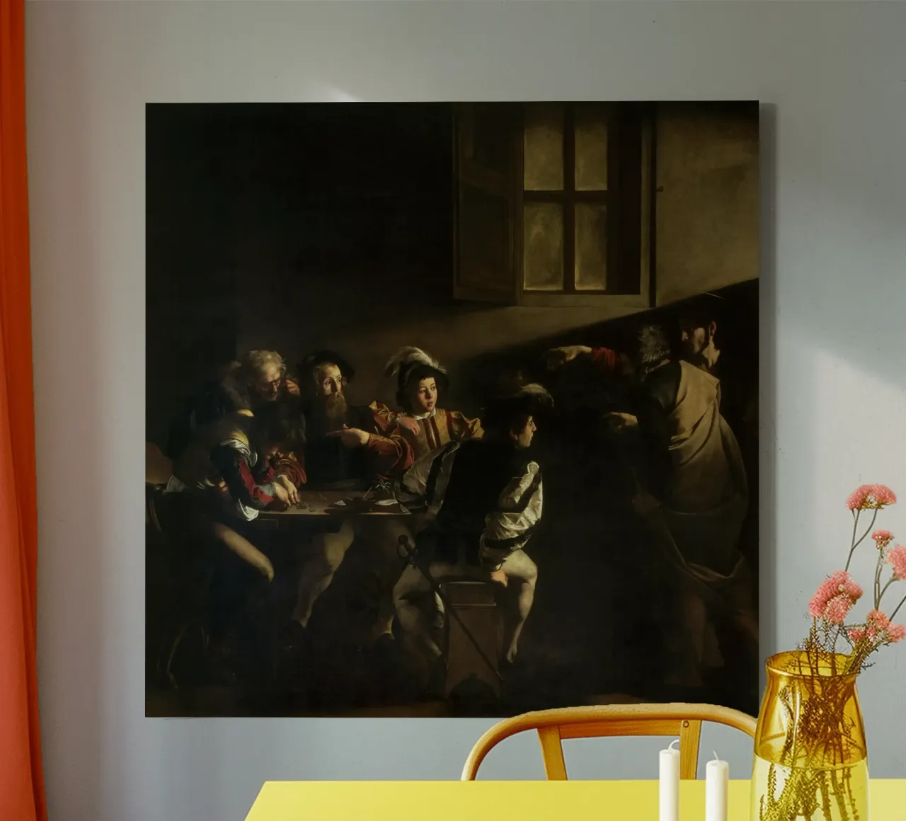 Caravaggio - The Calling of Saint Matthew canvas with Floater frame by Timeless Artworks
