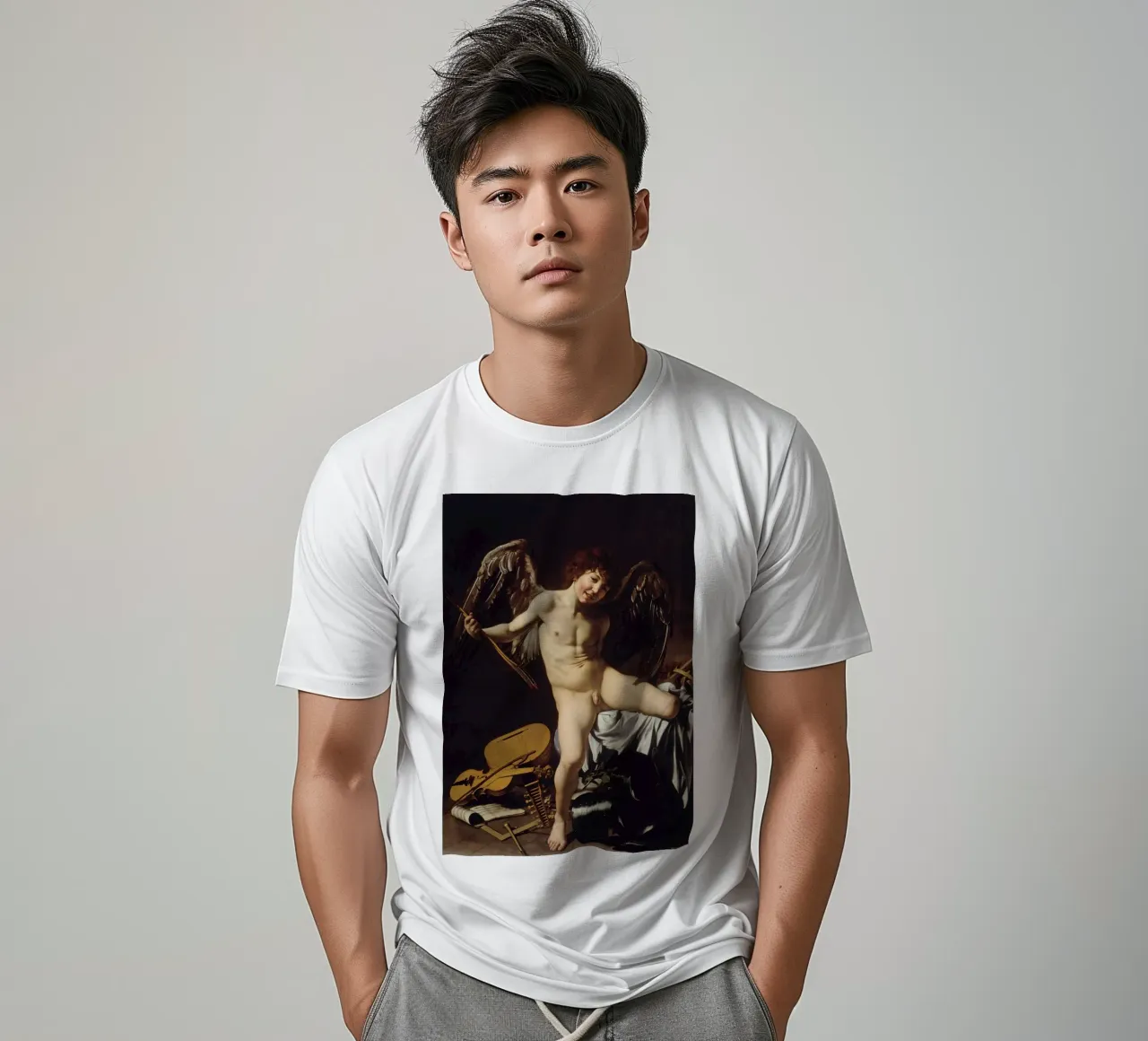 Caravaggio - Cupido come vincitore L'amore vince tutto t-shirt da Timeless Artworks
