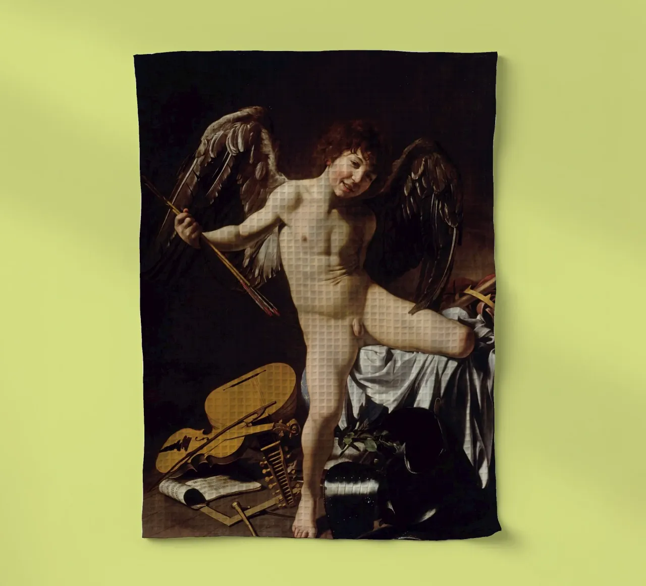 Caravaggio - Cupido come vincitore L'amore vince tutto canovaccio da cucina da Timeless Artworks