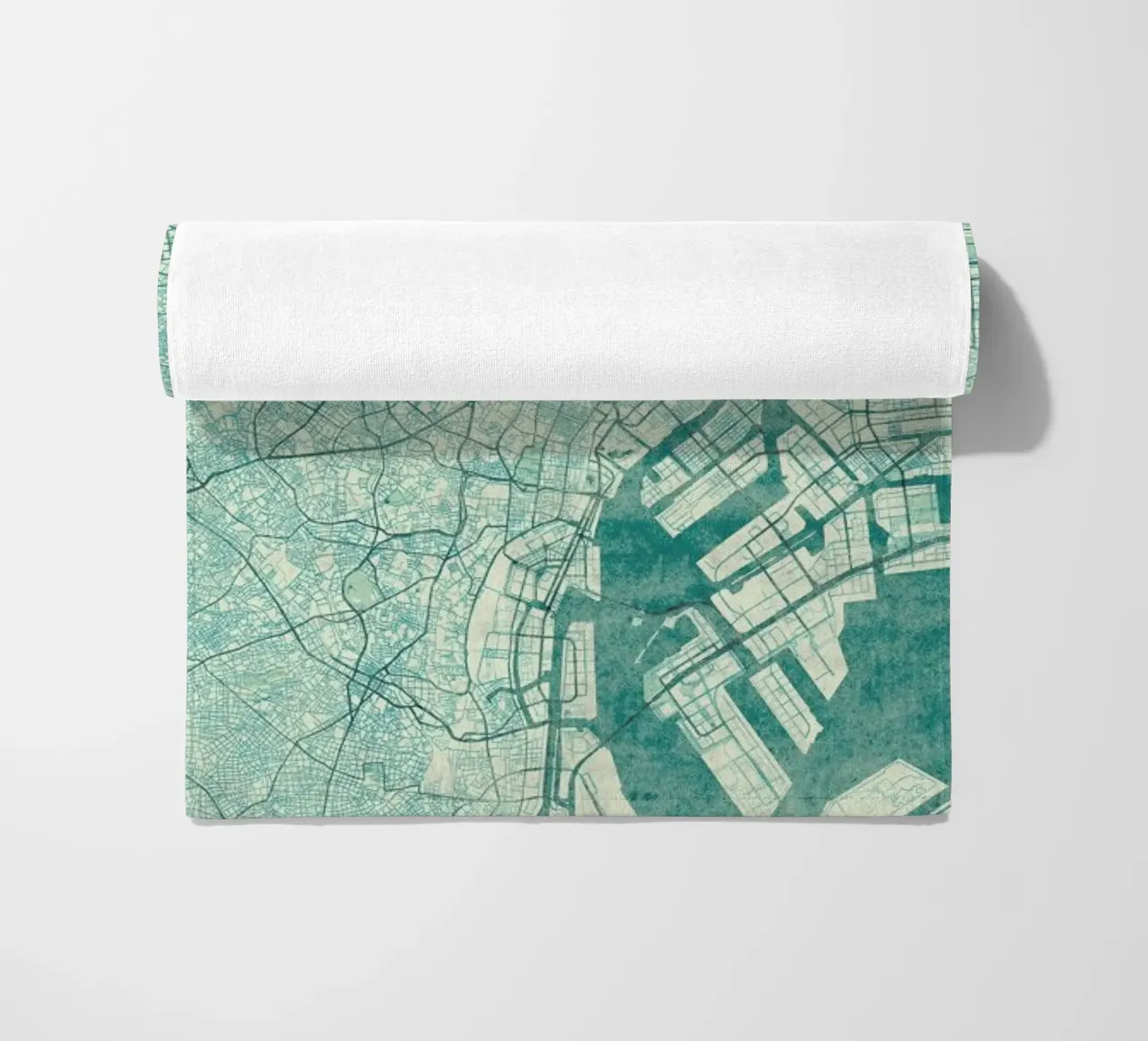 Tokyo Vintage beach towel by Hubert Roguski