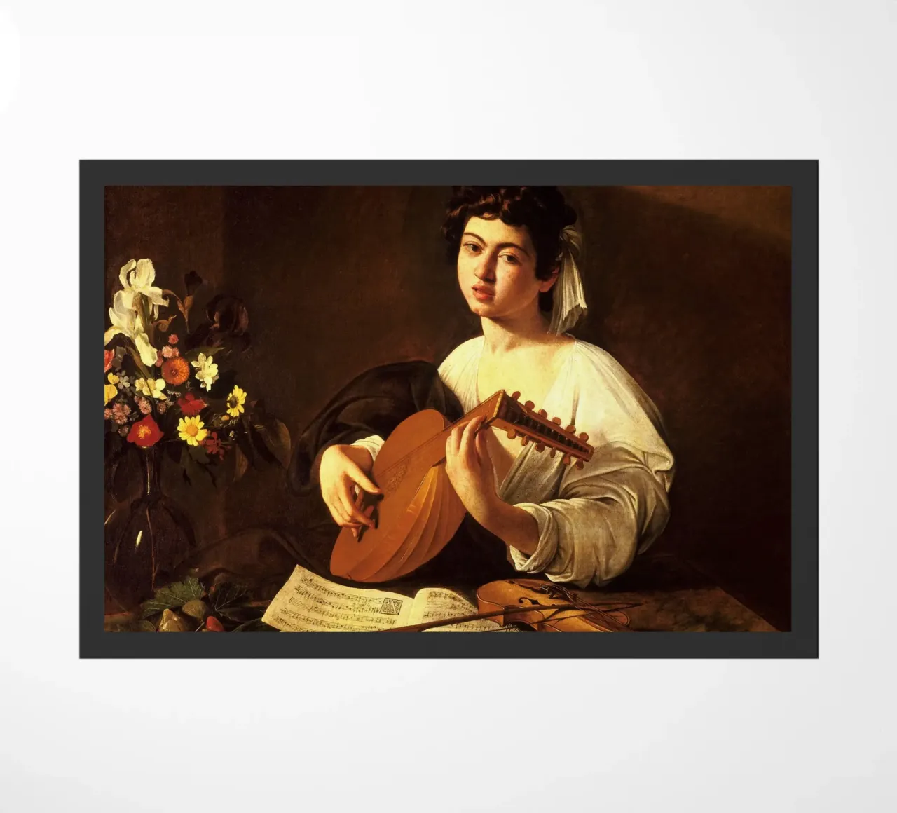 Caravaggio - The Lute Player zerbino da Timeless Artworks