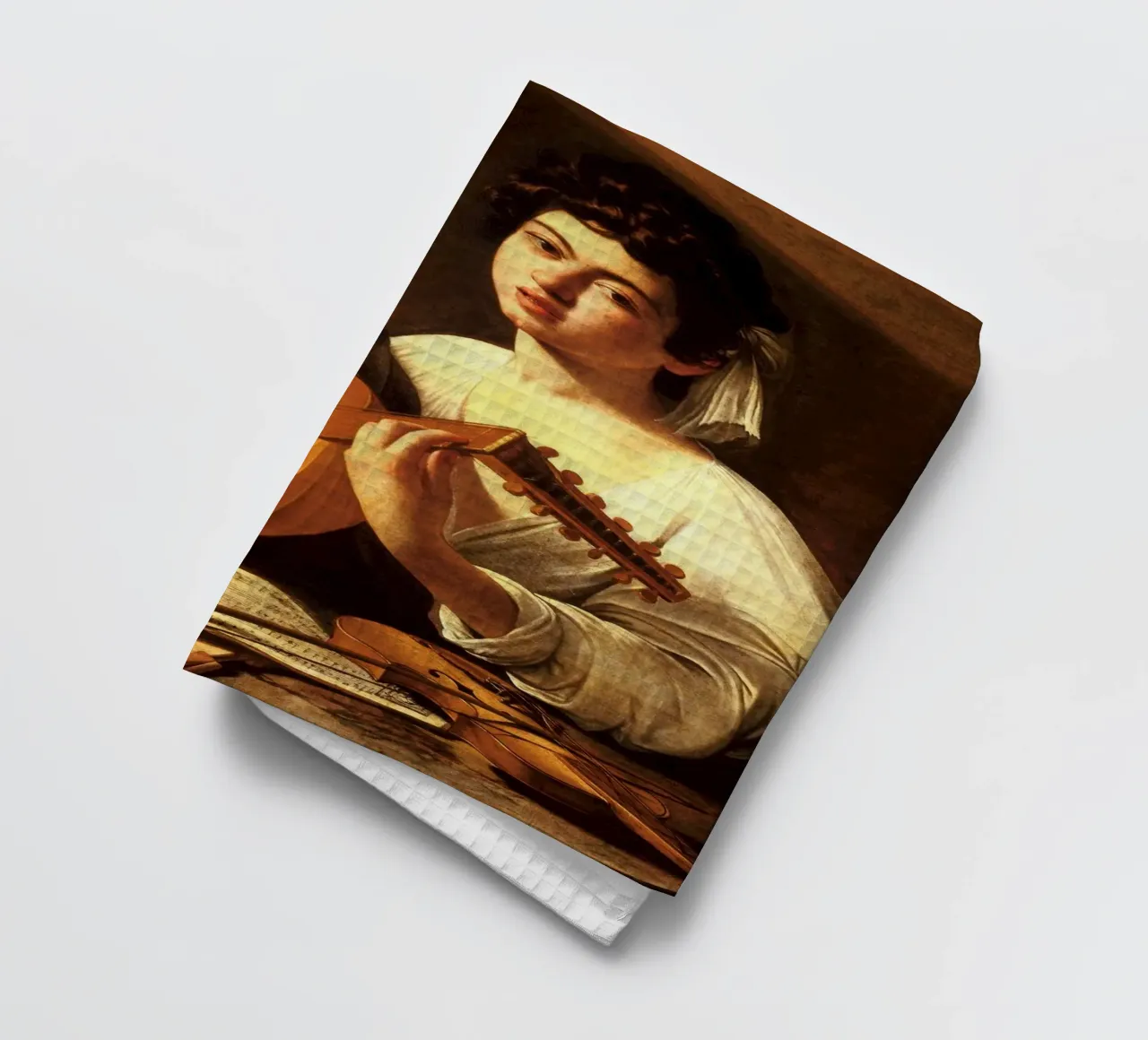 Caravaggio - The Lute Player canovaccio da cucina da Timeless Artworks