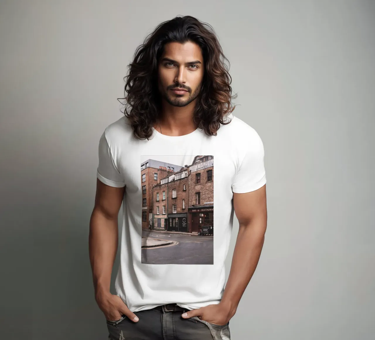 Londra, Inghilterra I Architettura in mattoni a Spitafields t-shirt da Julie Travel Photography