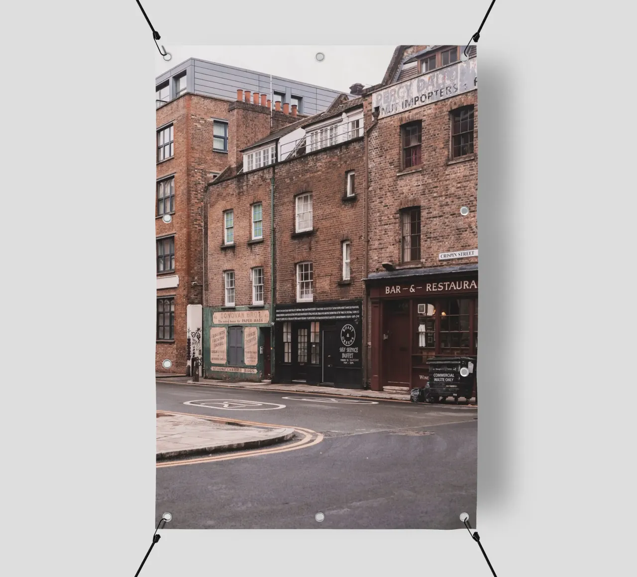 London, England I Brick architecture in Spitafields pvc cover by Julie Travel Photography