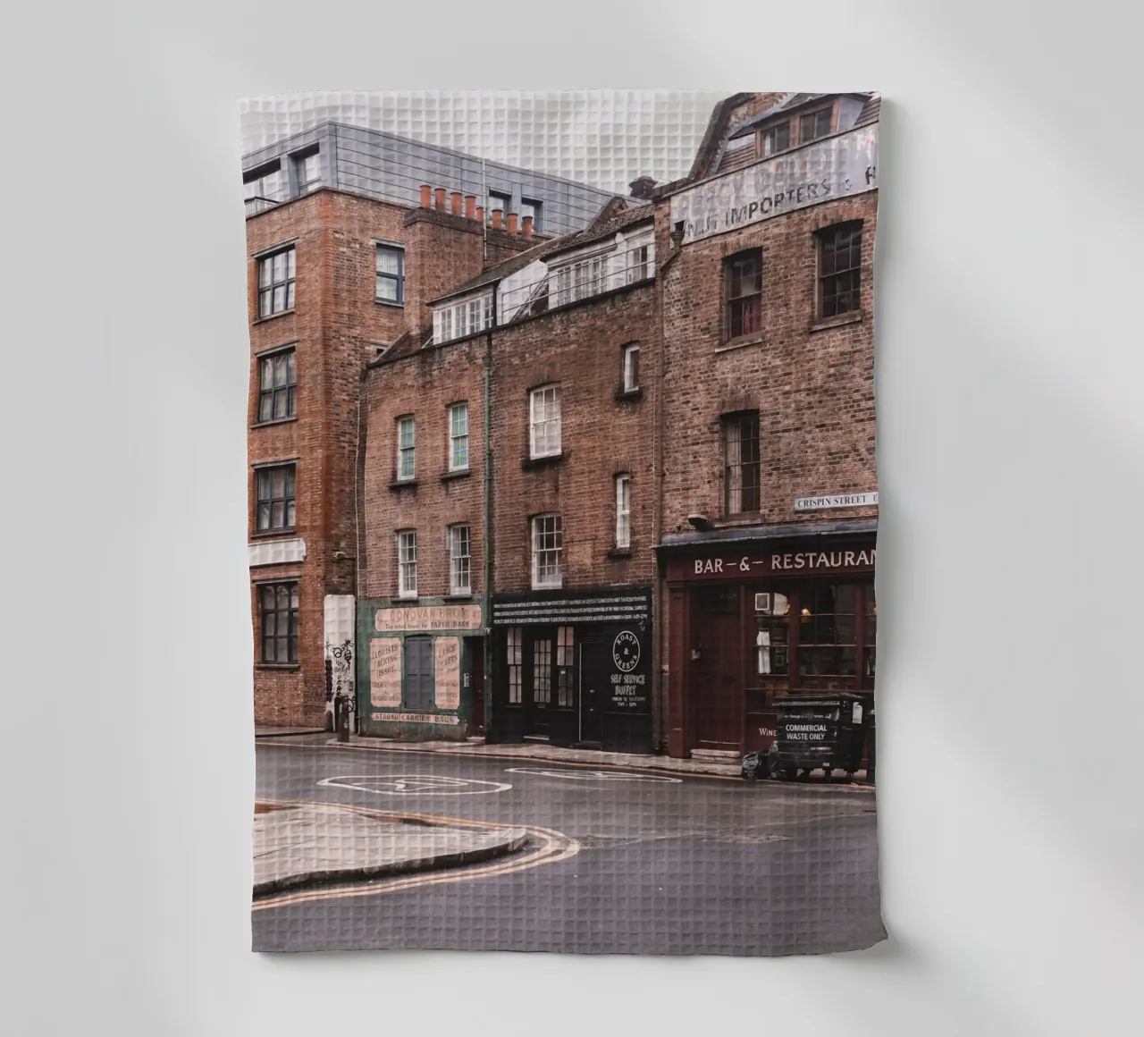 Londra, Inghilterra I Architettura in mattoni a Spitafields canovaccio da cucina da Julie Travel Photography