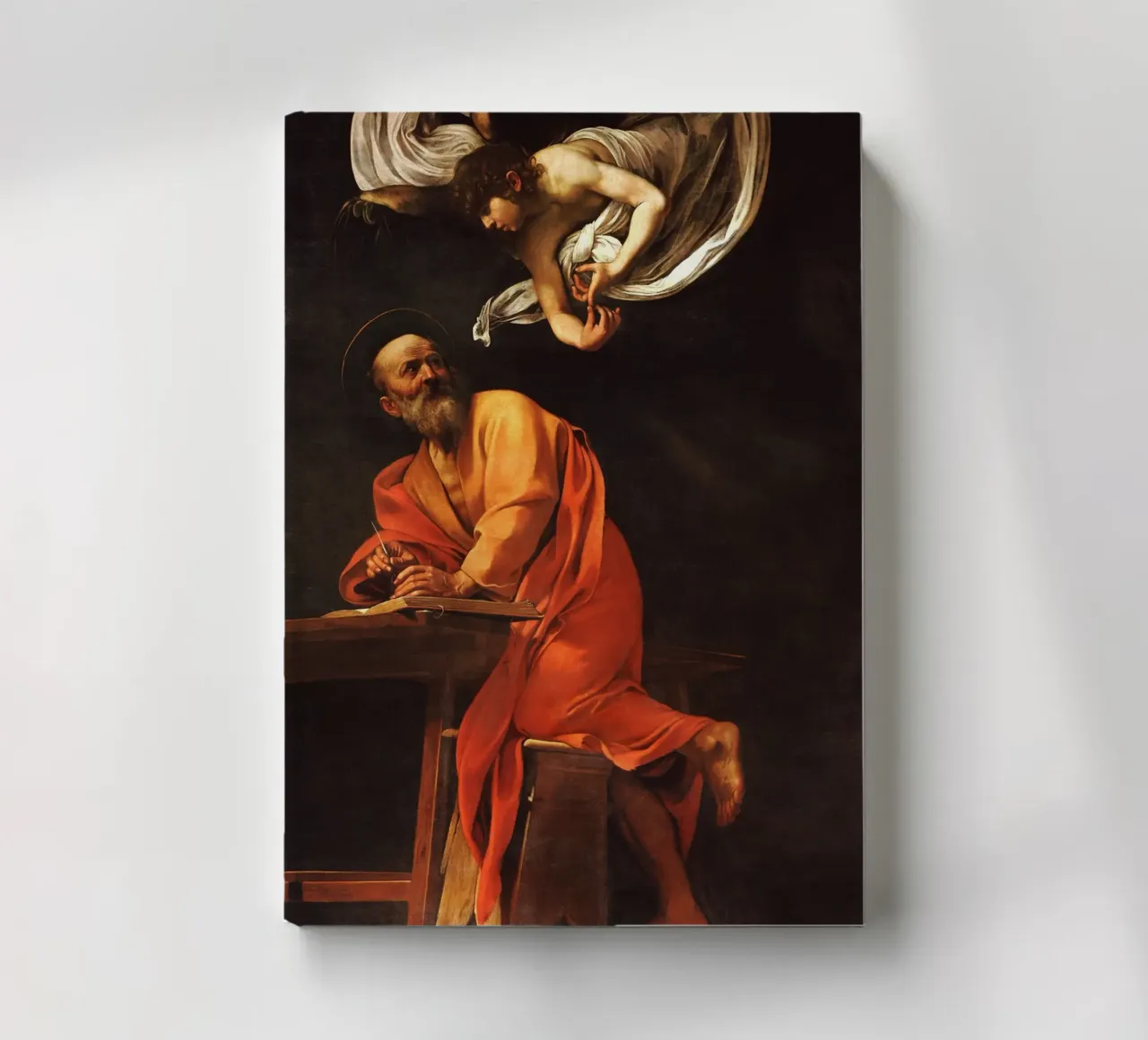 Caravaggio - The Inspiration of Saint Matthew notebook by Timeless Artworks