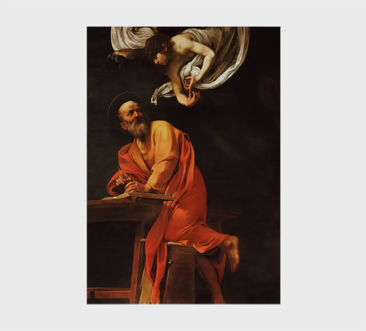 Caravaggio - The Inspiration of Saint Matthew notebook by Timeless Artworks