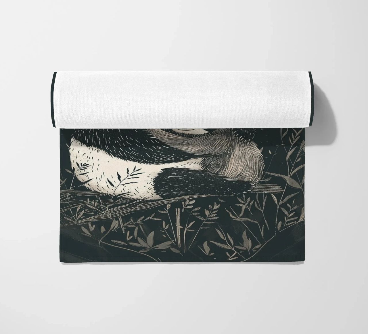 Stampa dell'abbraccio del bradipo panda telo mare da Cat Grafic Design