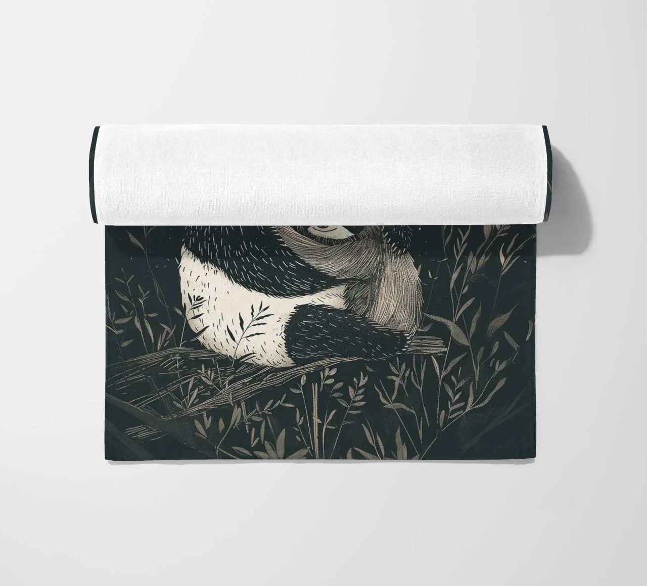 Stampa dell'abbraccio del bradipo panda telo mare da Cat Grafic Design