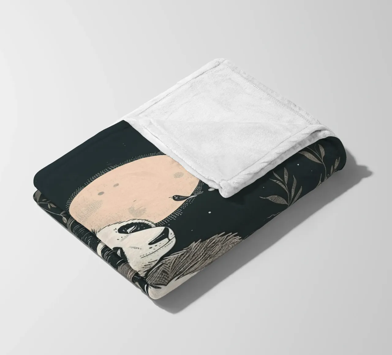 Panda Faultier Umarmung Print Fleecedecke von Cat Grafic Design
