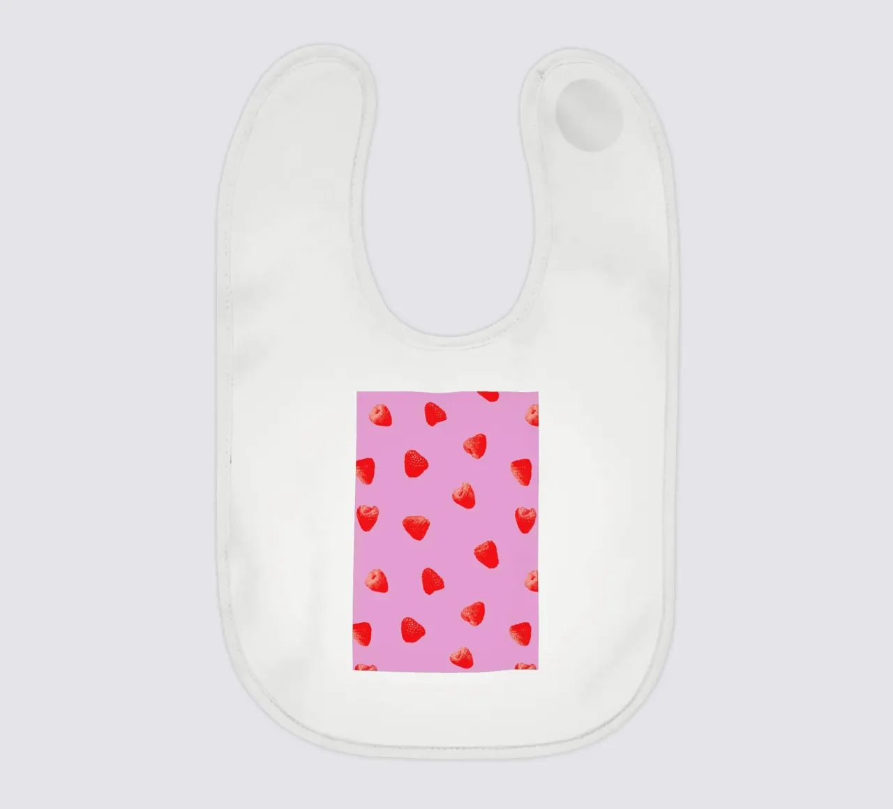 Raspberry Heaven baby bib by STUDIO LEEMO