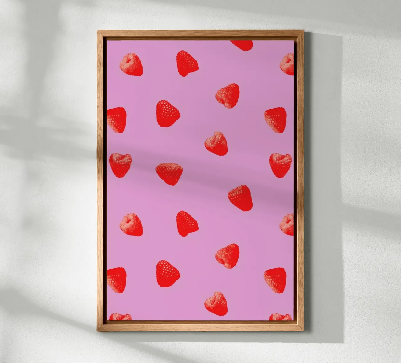 Raspberry Heaven canvas with Floater frame by STUDIO LEEMO