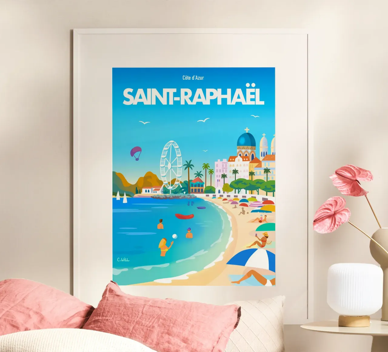 Saint-Raphaël poster con telaio in plastica da C.WILL