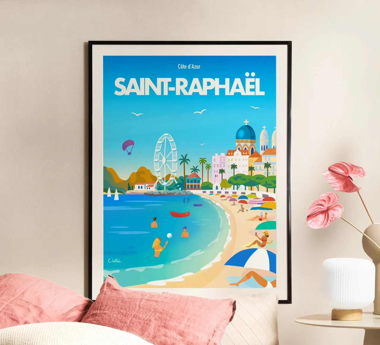 Saint-Raphaël poster con telaio in plastica da C.WILL
