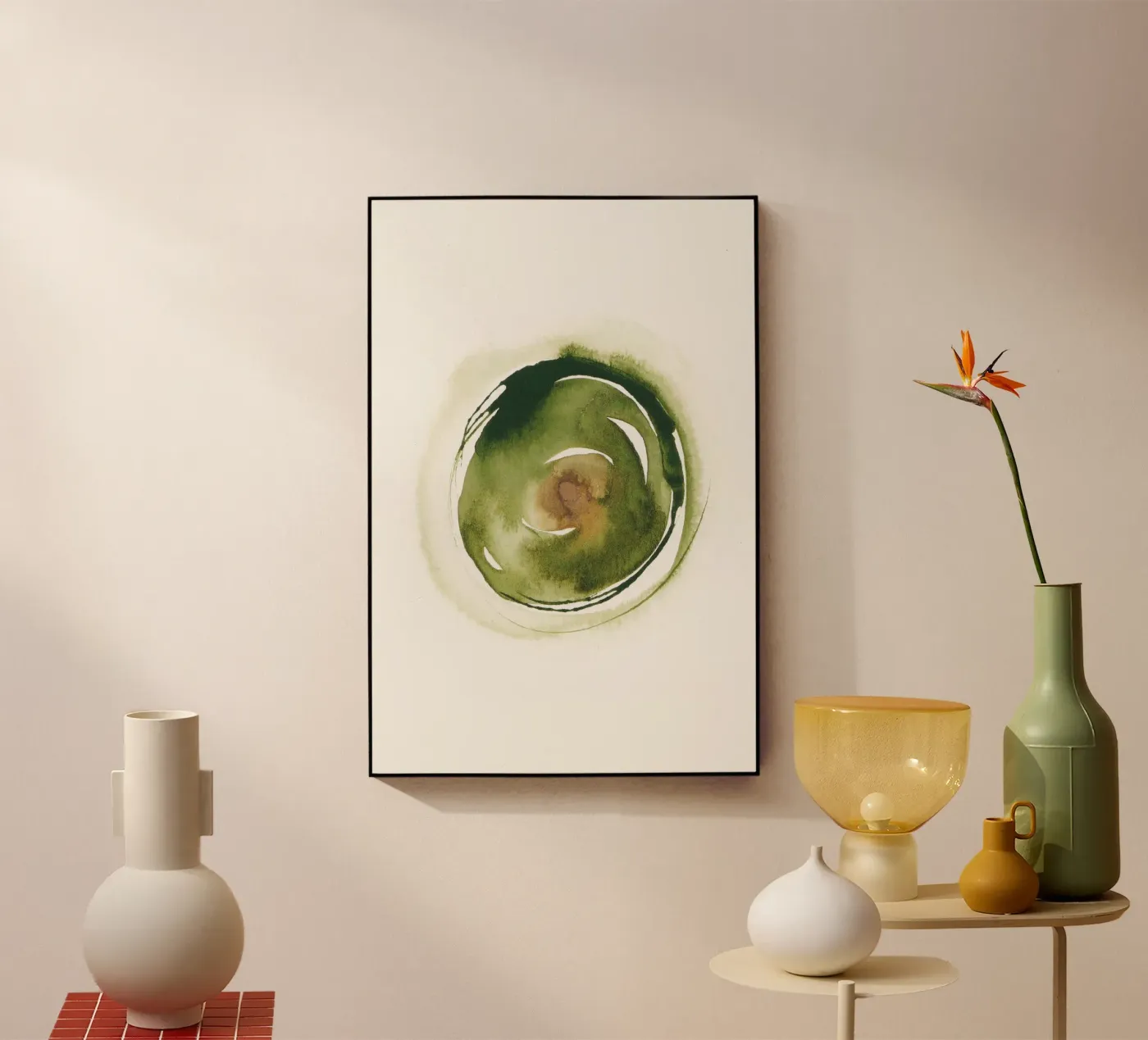 Green zen circle plexiglass da shadowedsunstudio