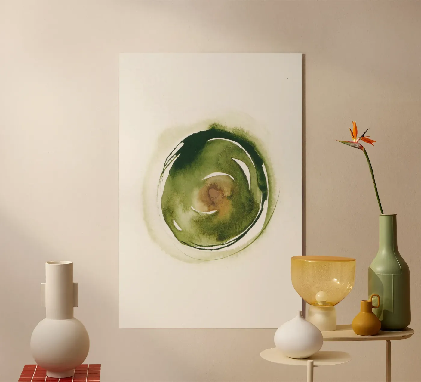 Green zen circle plexiglass da shadowedsunstudio