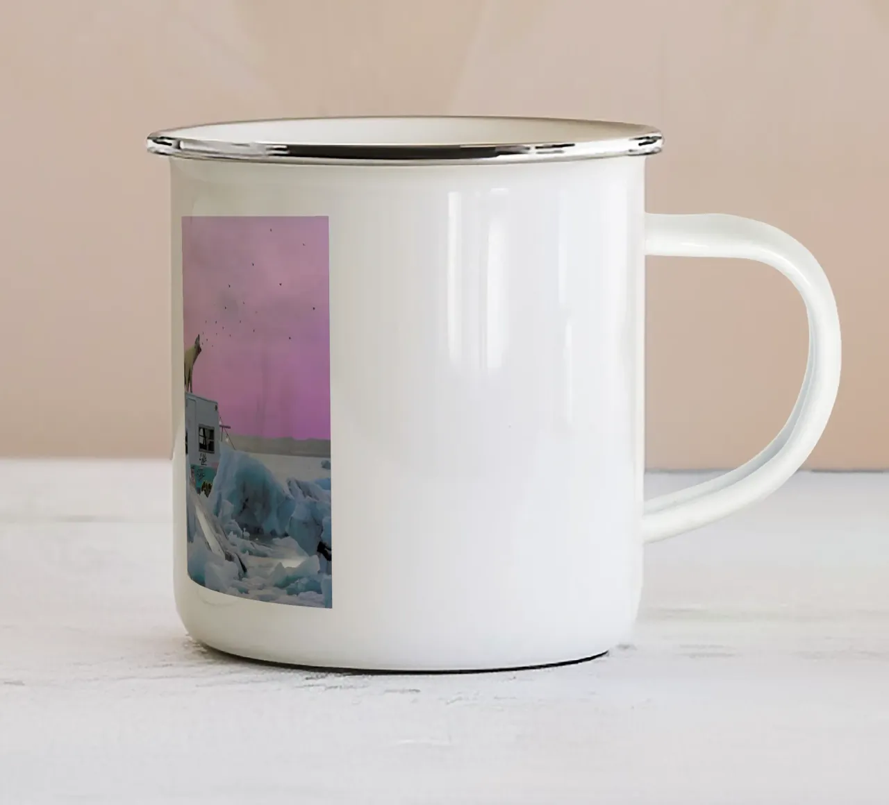 Breaking the Ice mug en émail de Jason Brueck