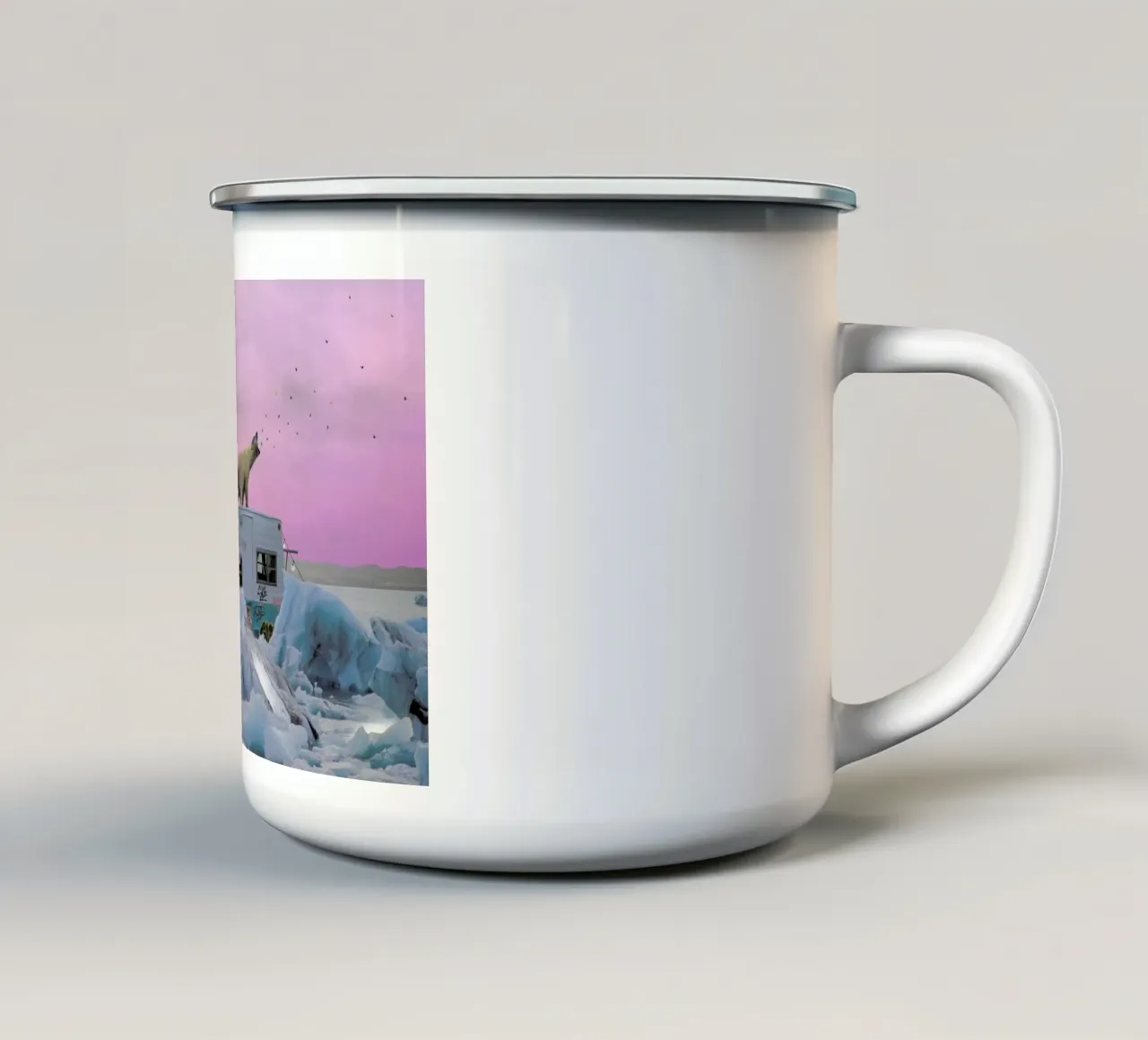 Breaking the Ice mug en émail de Jason Brueck