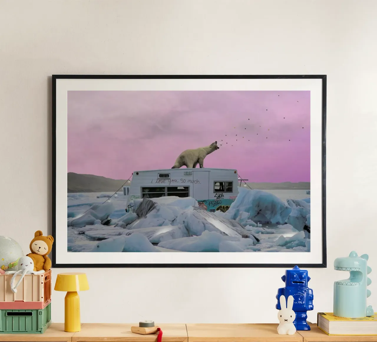 Breaking the Ice poster con telaio in plastica da Jason Brueck
