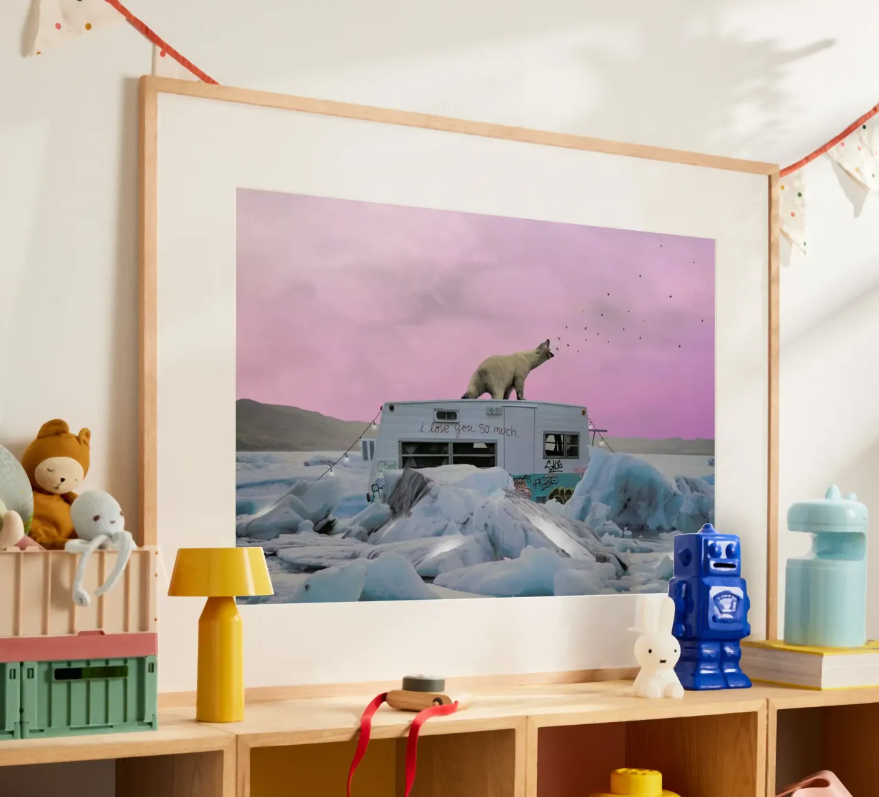Breaking the Ice poster con telaio in plastica da Jason Brueck