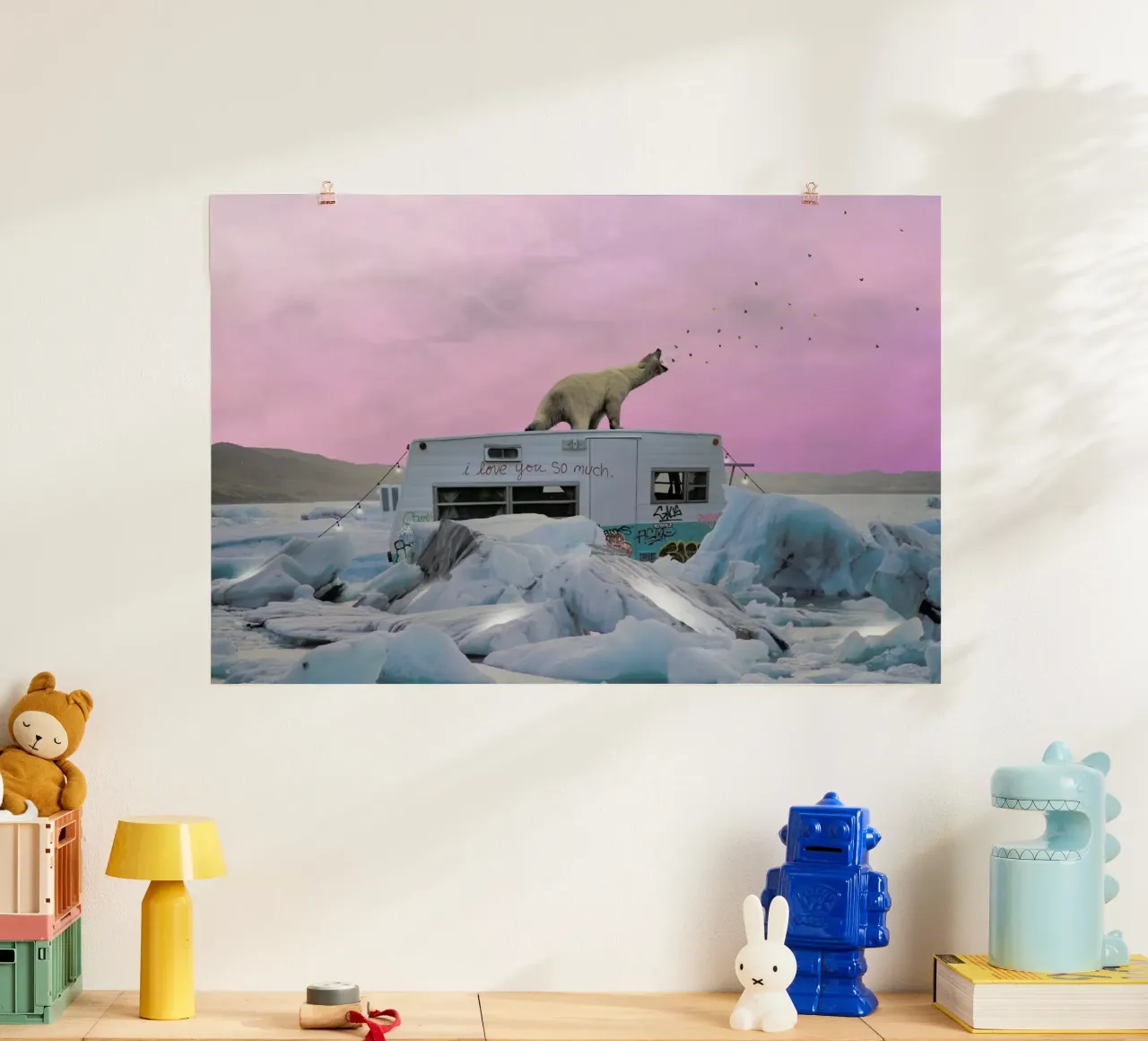 Breaking the Ice poster con telaio in plastica da Jason Brueck