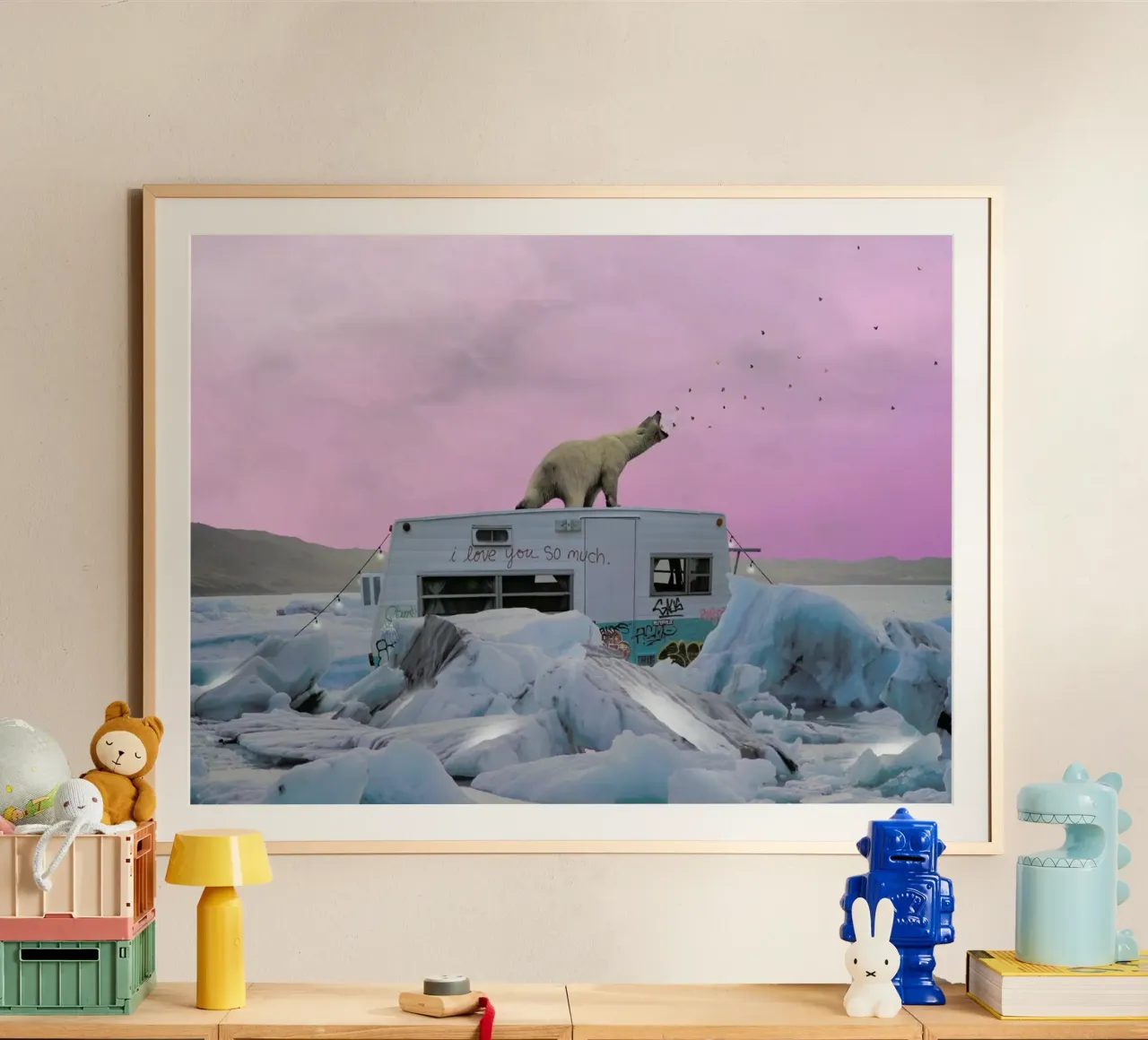 Breaking the Ice poster con telaio in plastica da Jason Brueck